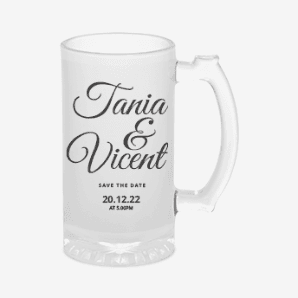 Custom wedding beer mugs canada