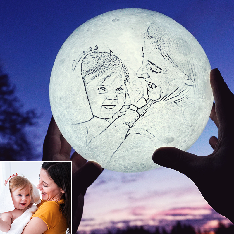 10 cm-sized Custom 3D Moon Lamp