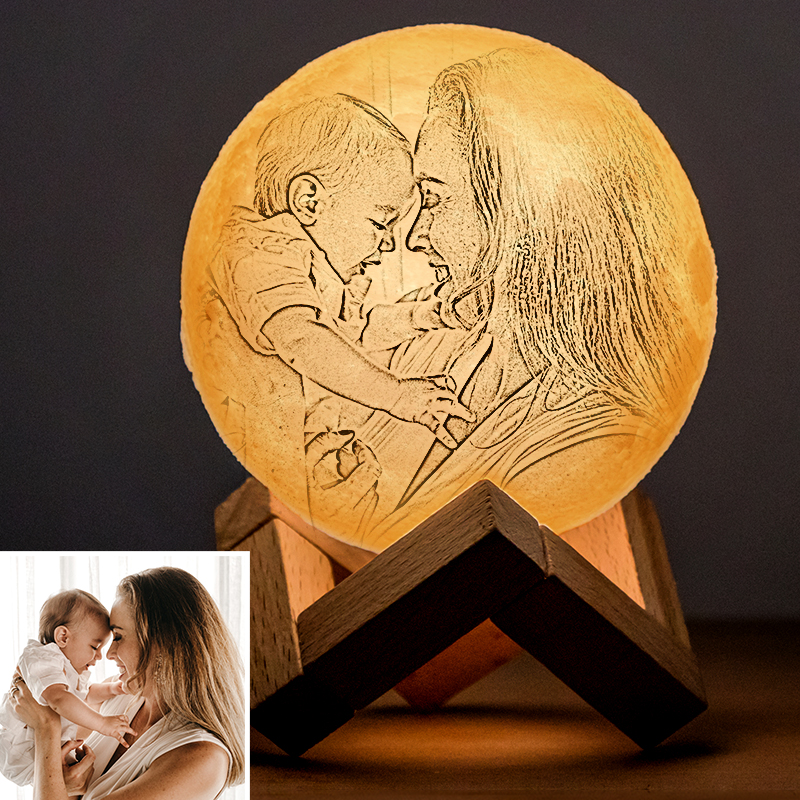 Custom Photo 3D Moon Lamp - Christmas Photo Gifts