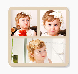 Three photo - photo coasters