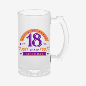 Custom 18th birthday beer mug canada