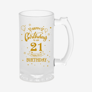 Custom 21st birthday beer mug canada