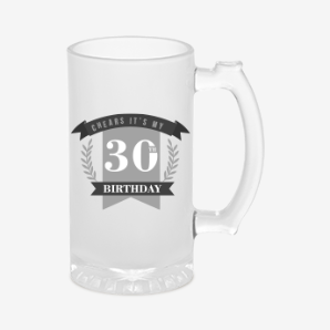 Custom 30th birthday beer mug canada
