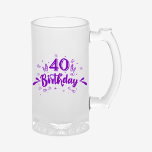 Custom 40th birthday beer mug canada
