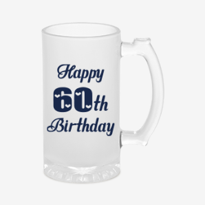 Custom 60th birthday beer mug canada