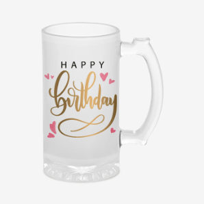 Custom happy birthday beer mug canada
