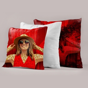 Custom Sequin Pillow Canada Flag