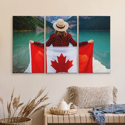 Split Canvas Prints Canada Flag
