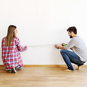Mark Spot on Wall with pencils to Hang your Canvas