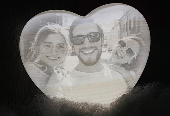 Heart-Shaped Photo Lamp