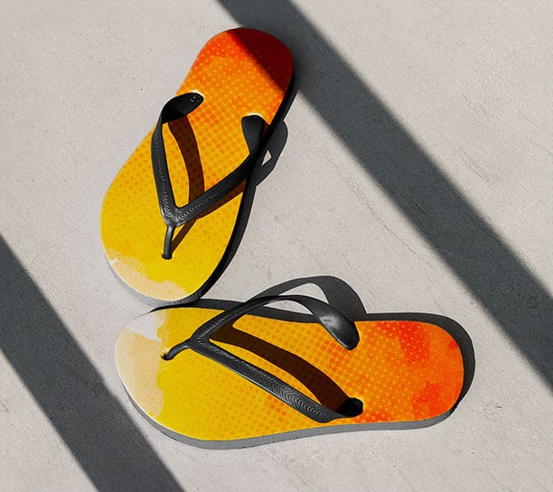 Colourful cusom flip flop