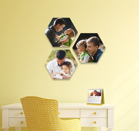 Father Daughter Photo on Hexagon Canvas Prints Canada CanvasChamp