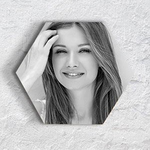 Photo on Hexagon Canvas With Gray scale Effects Canada CanvasChamp