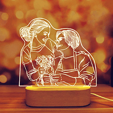 Custom Photo 3D Lamp for New Year Sale Canada