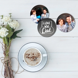 Photo Coaster Tea Lover Dad Father's Day Sale Canada