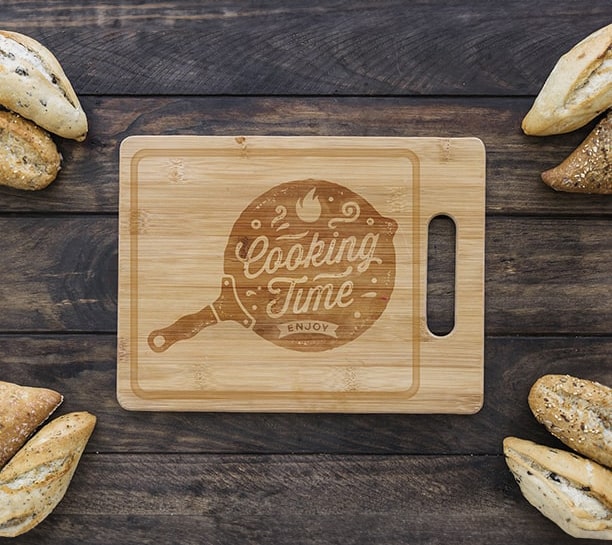 Custom chopping board for cooking lover