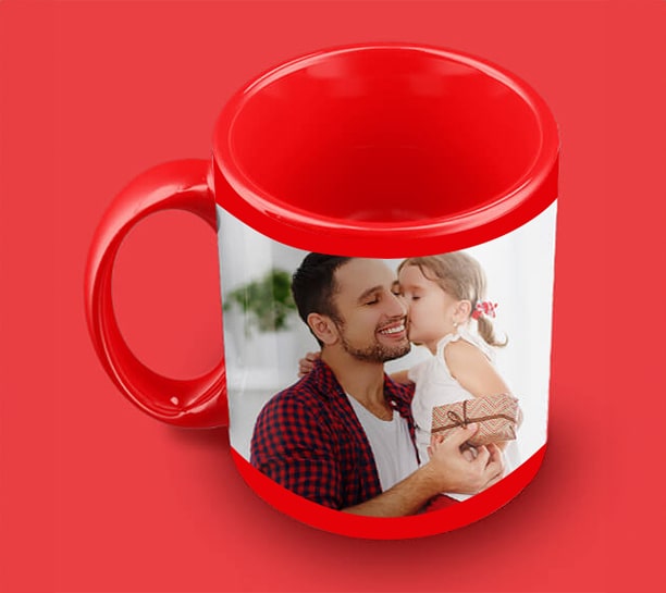Father daughter photo printed on large photo mugs
