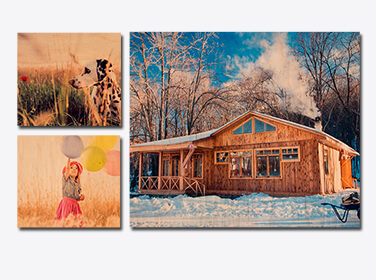 Three Wood Print Panels Three Wood Print Panels