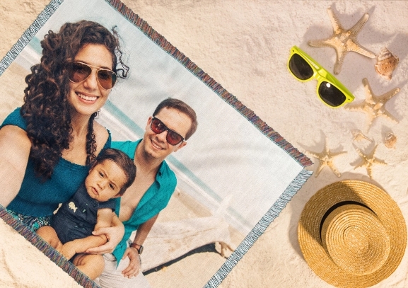 Snuggle With Your Partner in Custom Woven Blanket Snuggle With Your Partner in Custom Woven Blanket